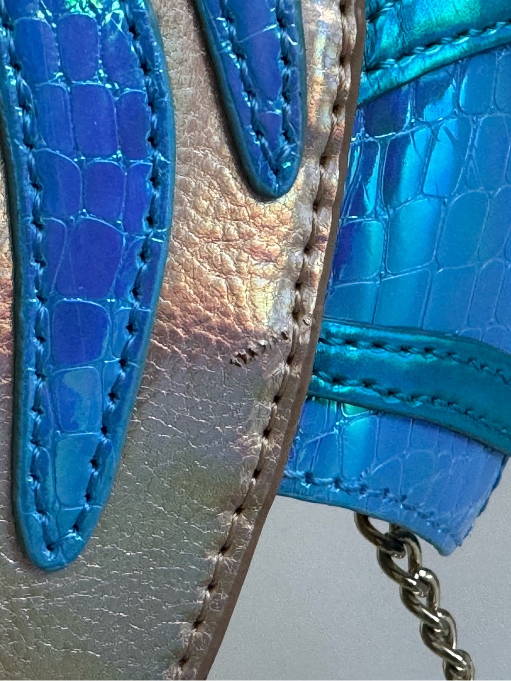 Danielle Nicole Flounder The Little Mermaid Holographic Crossbody Bag - Picture 3 of 15